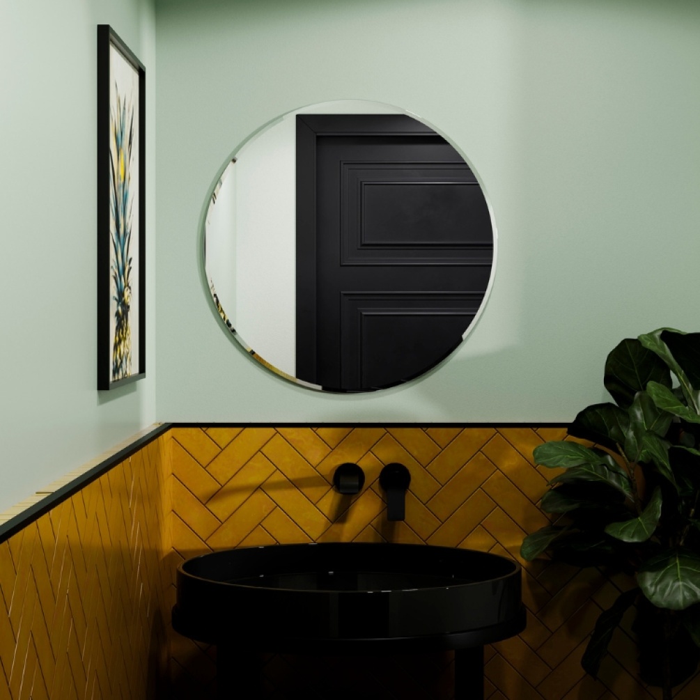 Product Lifestyle image of the Origins Living Belvoir Round Mirror